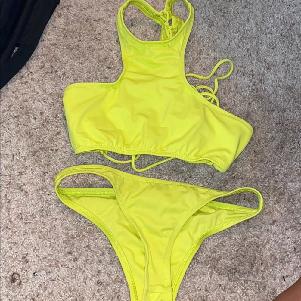 Neon yellow HOT Miami styles bikini SMALL